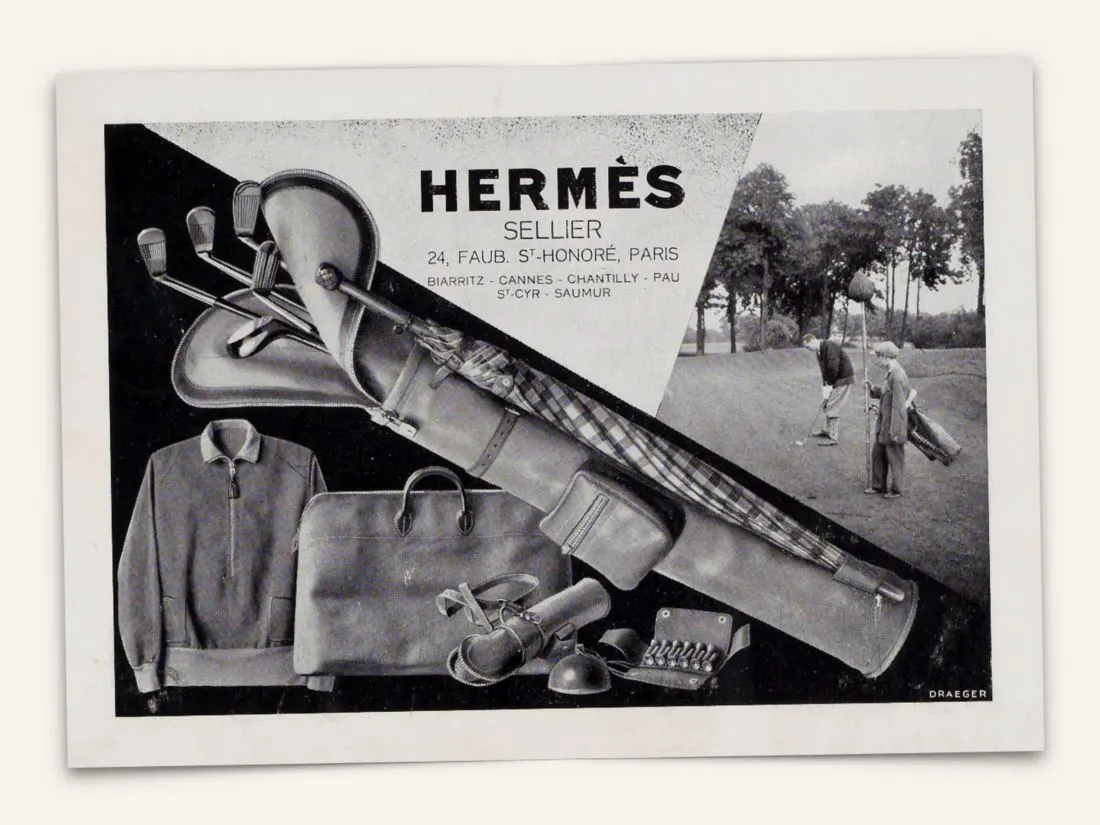 Golf accessories in a 1929 advertisement