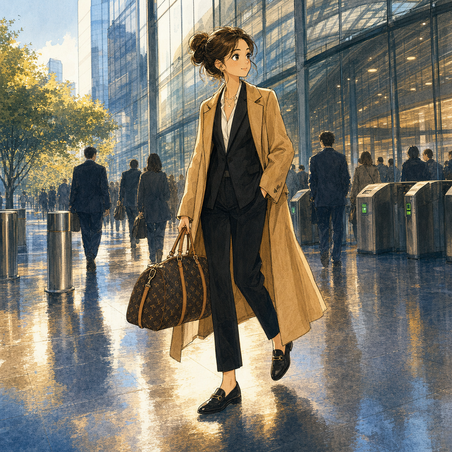 Cartoon Going to Work